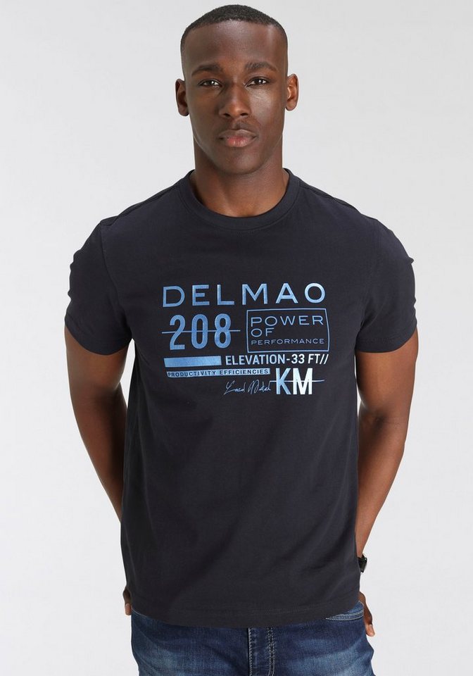 DELMAO T-Shirt Kurzarm, bedruckt, Rundhals, aus 100% Baumwolle – Bild 2 von 5