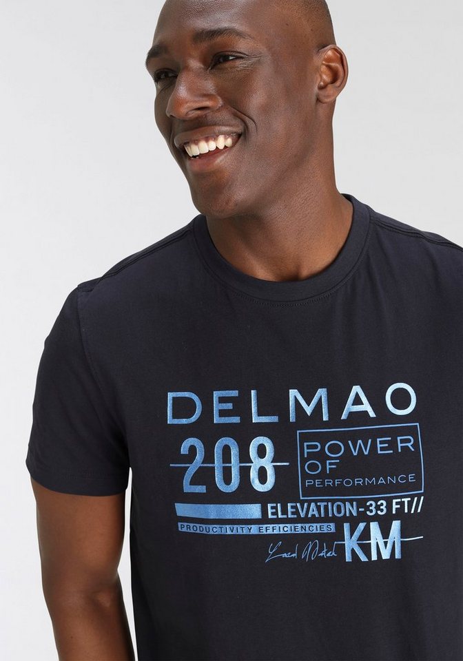 DELMAO T-Shirt Kurzarm, bedruckt, Rundhals, aus 100% Baumwolle – Bild 4 von 5