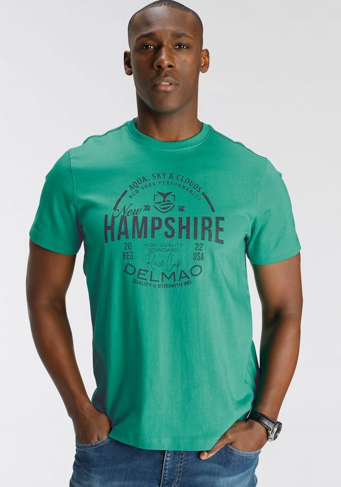 DELMAO T-Shirt Kurzarm, lässige Passform, mit peppigem Print, aus Baumwolle – Bild 2 von 5