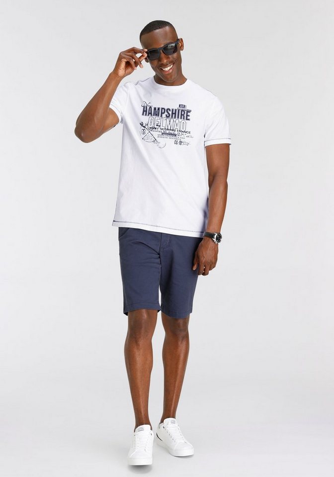 DELMAO T-Shirt Kurzarm, lässige Passform, mit stylischem Print, Rundhals – Bild 5 von 5
