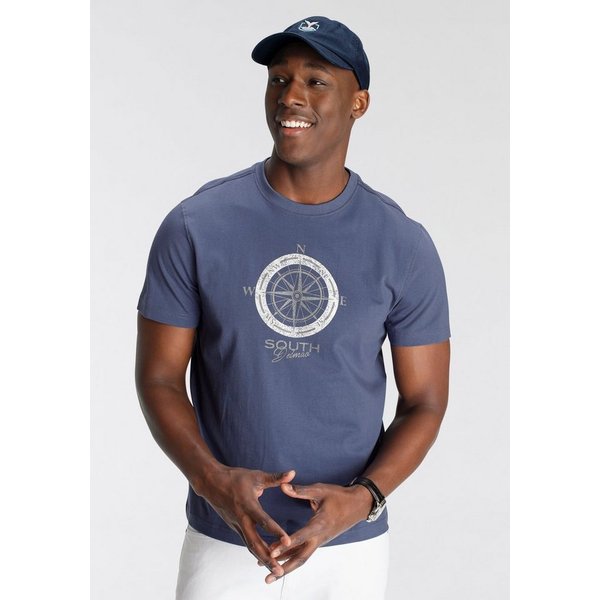 DELMAO T-Shirt Kurzarm, bedruckt, Rundhals, aus Baumwolle