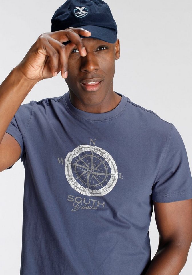 DELMAO T-Shirt Kurzarm, bedruckt, Rundhals, aus Baumwolle – Bild 4 von 5