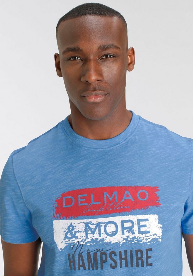 DELMAO T-Shirt Kurzarm, bedruckt, Rundhals, aus Baumwolle und Polyester – Bild 3 von 5