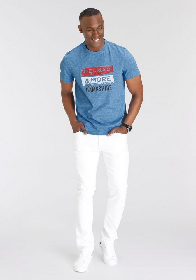 DELMAO T-Shirt Kurzarm, bedruckt, Rundhals, aus Baumwolle und Polyester – Bild 4 von 5