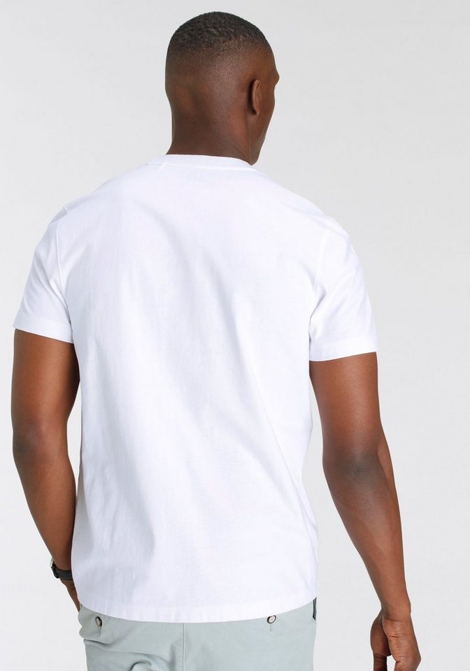 DELMAO T-Shirt Kurzarm, lässige Passform, mit Print und Schriftzug, Rundhals – Bild 4 von 5