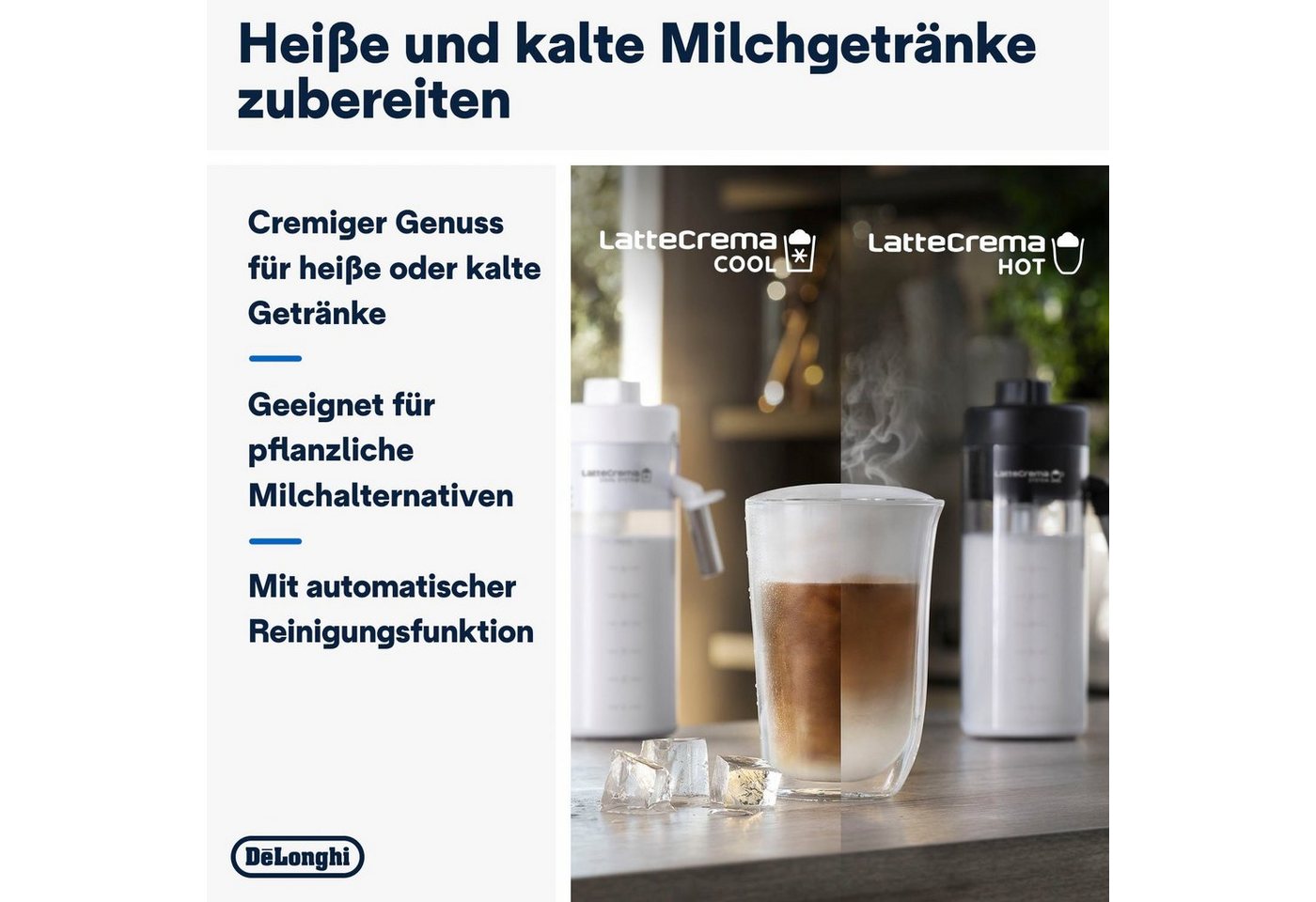 De'Longhi Kaffeevollautomat Eletta Explore Cold Brew ECAM450.86.T - 100 Rezepte (App), heiß & kalt, Cold Brew in unter 5 Minuten inkl. 3,5" Touch-Display & To-G – Bild 4 von 5