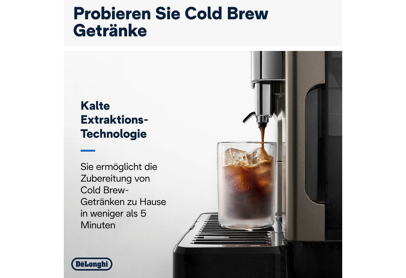 De'Longhi Kaffeevollautomat Eletta Explore Cold Brew ECAM450.86.T - 100 Rezepte (App), heiß & kalt, Cold Brew in unter 5 Minuten inkl. 3,5" Touch-Display & To-G – Bild 5 von 5