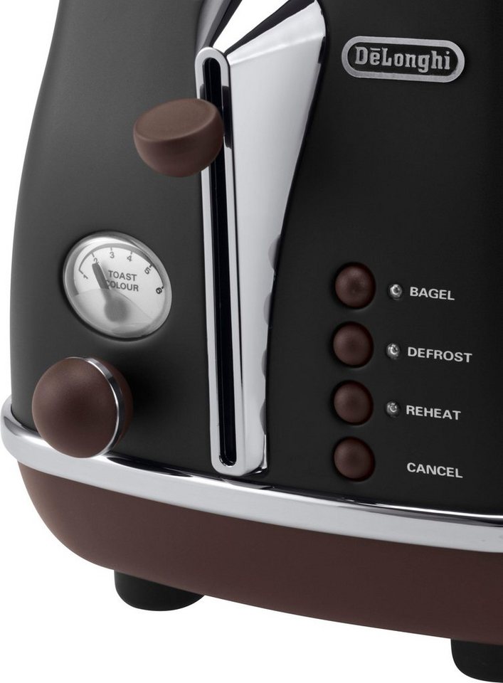 De'Longhi Toaster CTOV 2003.BK, 2 kurze Schlitze, 900 W – Bild 3 von 5
