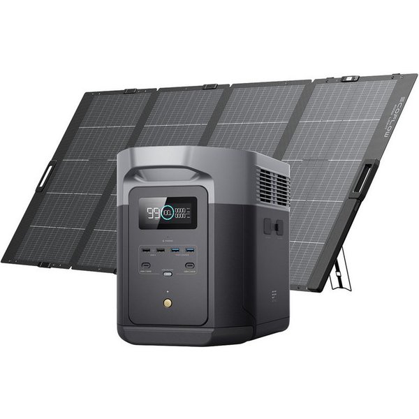 Ecoflow EcoFlow DELTA 2 Max tragbare Powerstation 2048Wh mit 400W Solarpanel Powerstation EcoFlow DELTA 2 Max mit 400 W Solarpanel EcoFlow DELTA 2 Max Powerstat