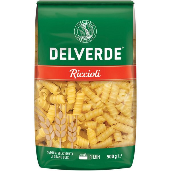 DELVERDE Nudeln, Delverde Ricciolo italienische Nudeln aus Hartweizengrieß 500g