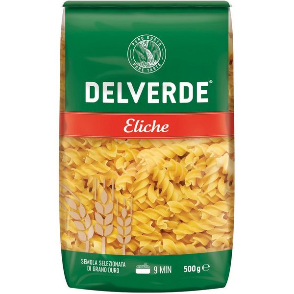 DELVERDE Nudeln, Delverde Eliche Pasta Nudeln Semola Selezionata di Grano Duro 500g