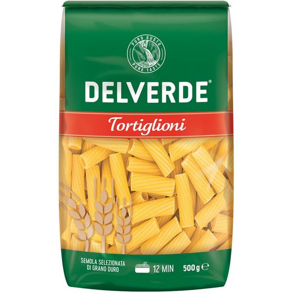 DELVERDE Nudeln, Delverde Tortiglioni Pasta Semdla Selezionata Di Grand Duro 500g