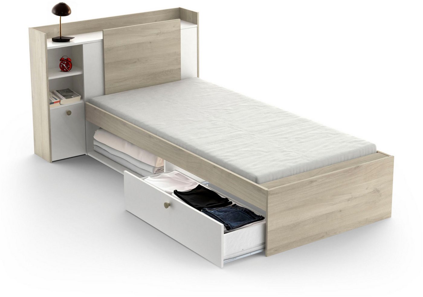 Demeyere GROUP Einzelbett Life, ideal für kleine Räume, platzsparend, viel Stauraum – Bild 4 von 5