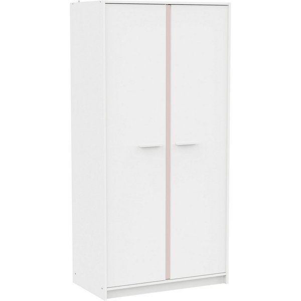 Demeyere GROUP Kinderkleiderschrank REVERSO, mit rosa oder dunklem Kontrast durch drehbare Paneele (B/H/T ca. 88,5/181/50 cm) 2 Kleiderstangen, 3 Regalböden, Ma