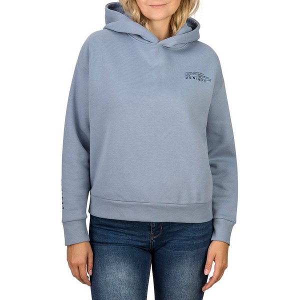 DENIMFY Kapuzenpullover Damen Hoodie DFEmily Oversize Sweatshirt mit Logoprint