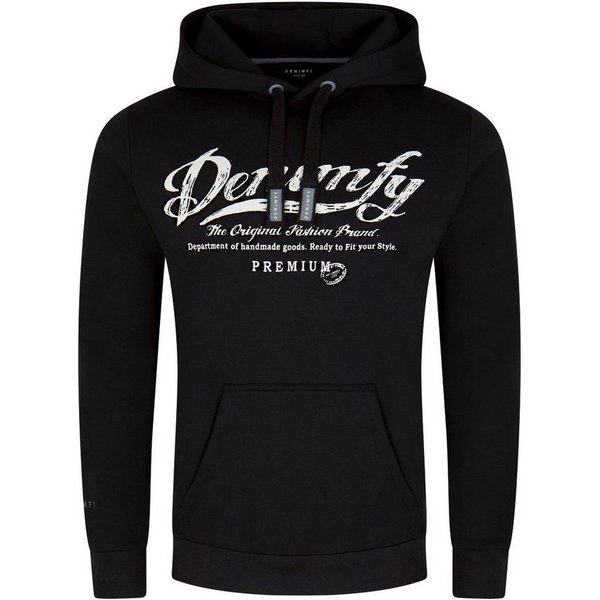 DENIMFY Kapuzenpullover Herren Hoodie DFArno Regular Fit Longsleeve Sweatshirt mit Kängurutasche