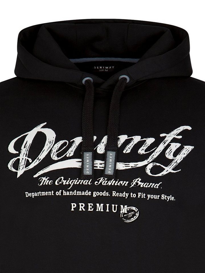 DENIMFY Kapuzenpullover Herren Hoodie DFArno Regular Fit Longsleeve Sweatshirt mit Kängurutasche – Bild 3 von 4