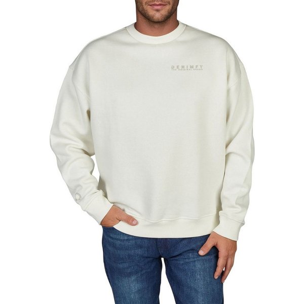 DENIMFY Sweatshirt Herren Rundhals Pullover DFKeno Oversized Fit Streetwear Sweatshirt mir Kängurutasche
