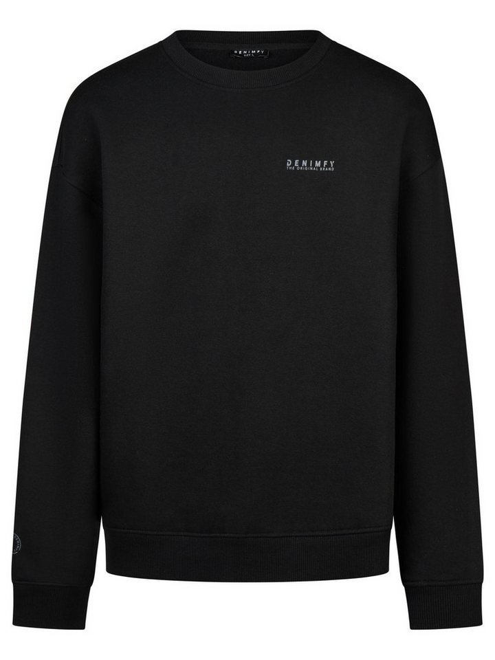 DENIMFY Sweatshirt Herren Rundhals Pullover DFKeno Oversized Fit Streetwear Sweatshirt mir Kängurutasche – Bild 3 von 4