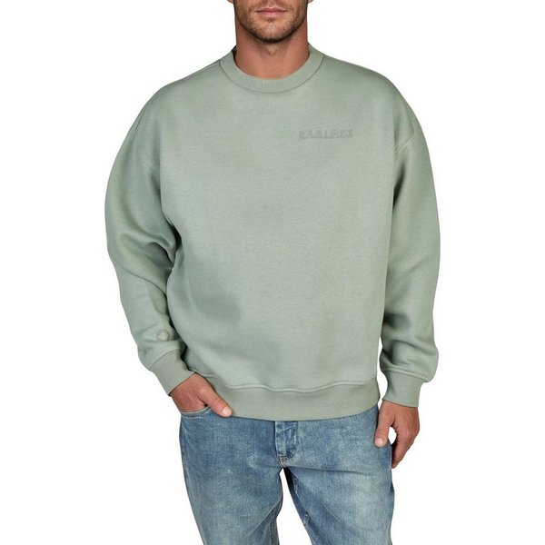 DENIMFY Sweatshirt Herren Rundhals Pullover DFKeno Oversized Fit Streetwear Sweatshirt mir Kängurutasche