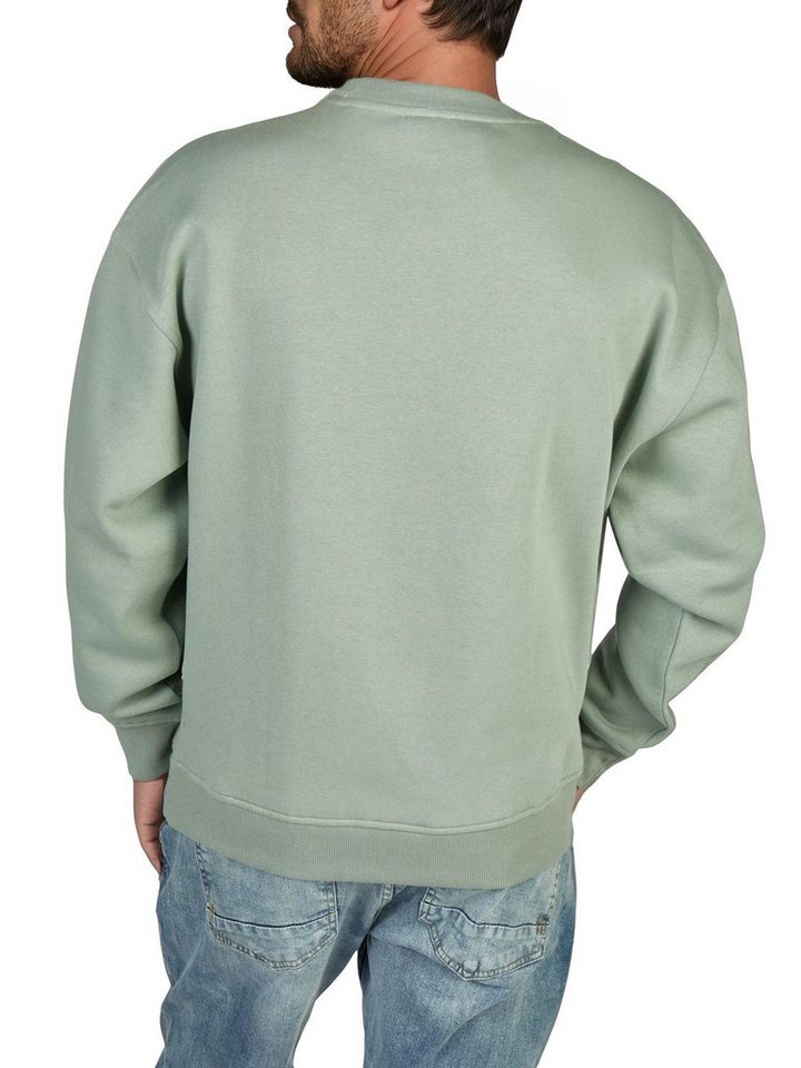 DENIMFY Sweatshirt Herren Rundhals Pullover DFKeno Oversized Fit Streetwear Sweatshirt mir Kängurutasche – Bild 2 von 4