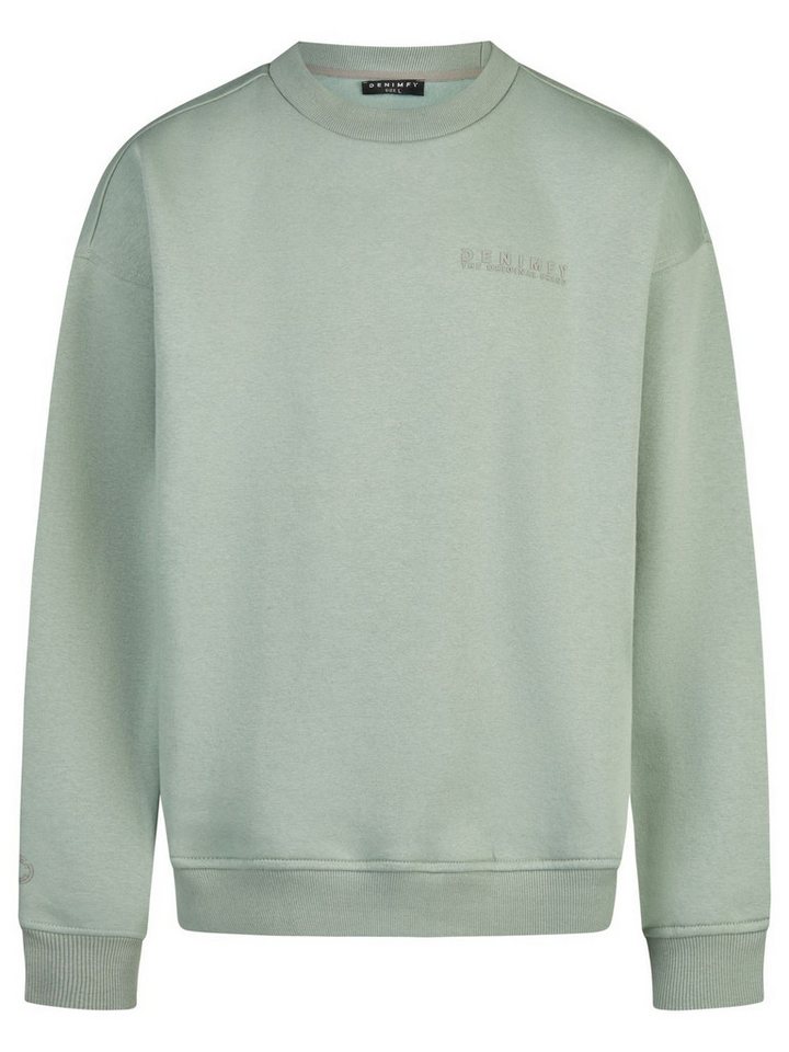 DENIMFY Sweatshirt Herren Rundhals Pullover DFKeno Oversized Fit Streetwear Sweatshirt mir Kängurutasche – Bild 3 von 4