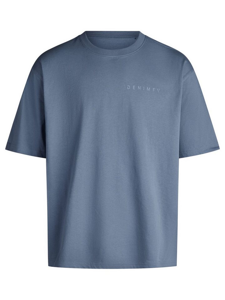 DENIMFY T-Shirt Herren Basic Shirt DFTed 3er Set Pack Relaxed Fit (Vorteilspack, 3-tlg) Kurzarm Tee Shirt mit Rundhalsausschnitt aus 100% Baumwolle – Bild 4 von 5