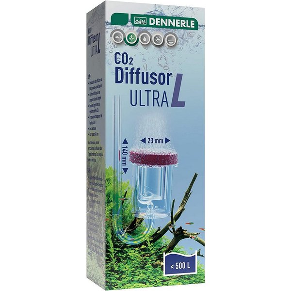 DENNERLE CO2 Diffusor CO2 Diffusor Ultra, 400 l, CO2 Zugabegerät, Für Aquarien bis 100 Liter