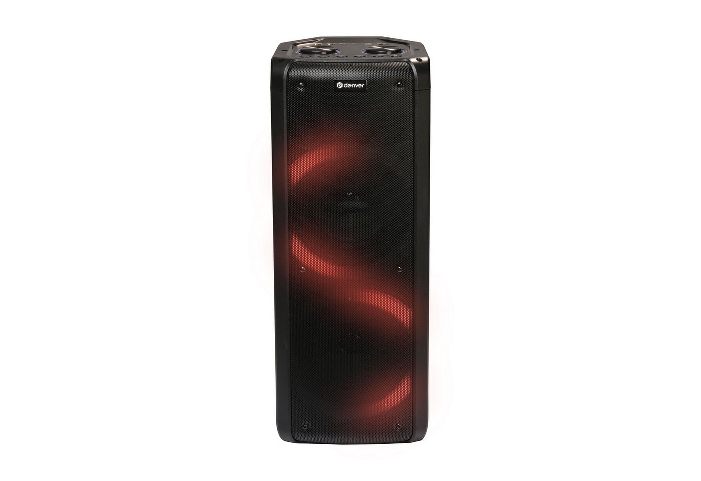 Denver BPS-352 Bluetooth-Speaker 1.0 (Dual Woofer) (Bluetooth, 300 W, Karaoke mit 2 Mikrofoneingängen, TWS-Funktion, Lichteffekte (7 Modi) – Bild 2 von 5