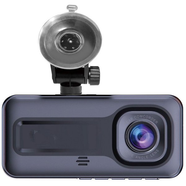 Denver CCT-2500 Dashcam (bis 1080p interpoliert, 1x CCT-2500 Dashcam mit Saugnapfhalterung und 12V Auto Adapter, G-Sensor zum automatischen Schutz wichtiger Auf