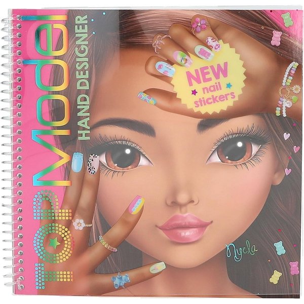 Depesche Skizzenbuch TOPModel Hand Designer Malbuch mit 46 Seiten zum Gestalten, Inklusive 3 Stickerbogen für kreative Model-Motive