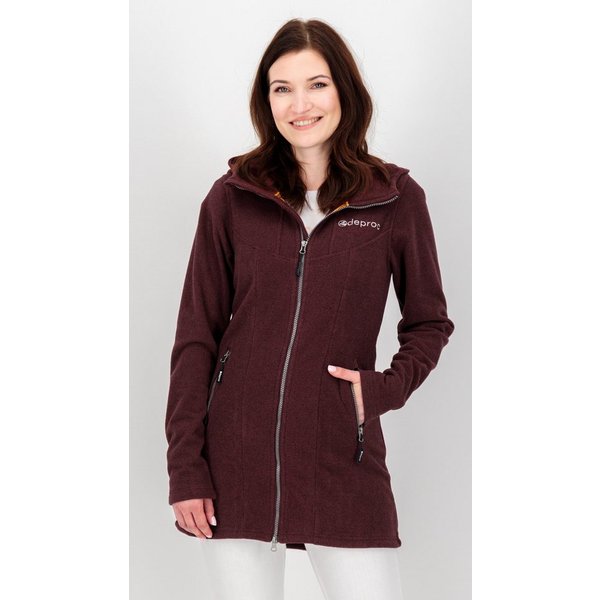 DEPROC Active Fleecejacke GLORY APRIL CS Strickfleecemantel, Fleecemantel auch in Großen Größen