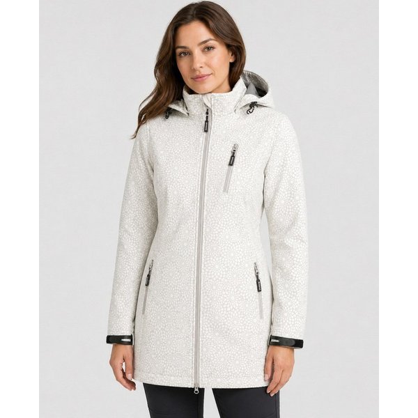 DEPROC Active Softshelljacke SHELBY LONG leichter Softshell Kurzmantel mit abnehmbarer Kapuze