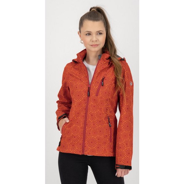 DEPROC Active Softshelljacke SHELBY PEAK DC leichte Softshelljacke mit All-Over-Print und abnehmbarer Kapuze