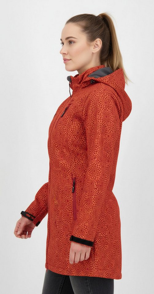 DEPROC Active Softshellmantel SHELBY PEAK XII Softshell Kurzmantel Longjacket leichter Softshell Kurzmantel mit abnehmbarer Kapuze – Bild 2 von 3