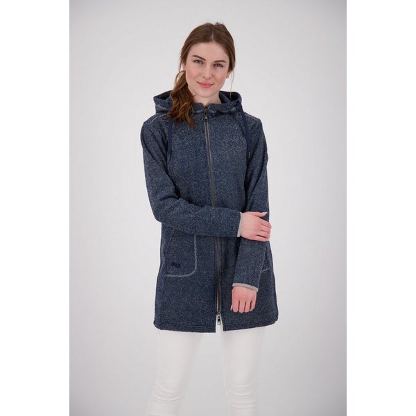 DEPROC Active Strickmantel KENNEWICK II LONG außergewöhnlicher Feinstrickmantel mit Kontrastdetails