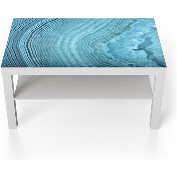 DEQORI Couchtisch 'Achatstein Maserung', Glas Beistelltisch Glastisch modern