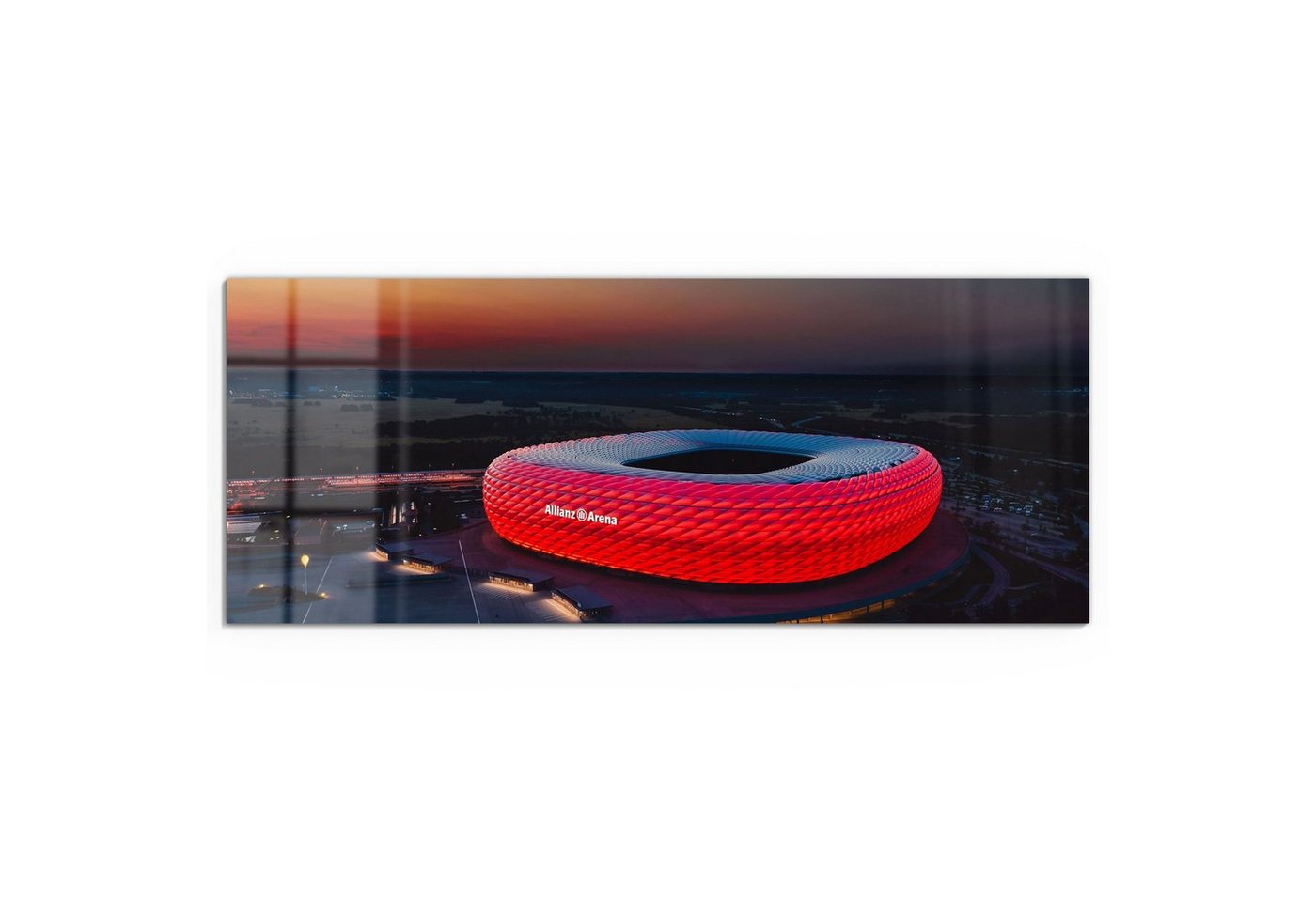 DEQORI Glasbild 'Allianz Arena, München', 'Allianz Arena, München', Glas Wandbild Bild schwebend modern – Bild 2 von 5