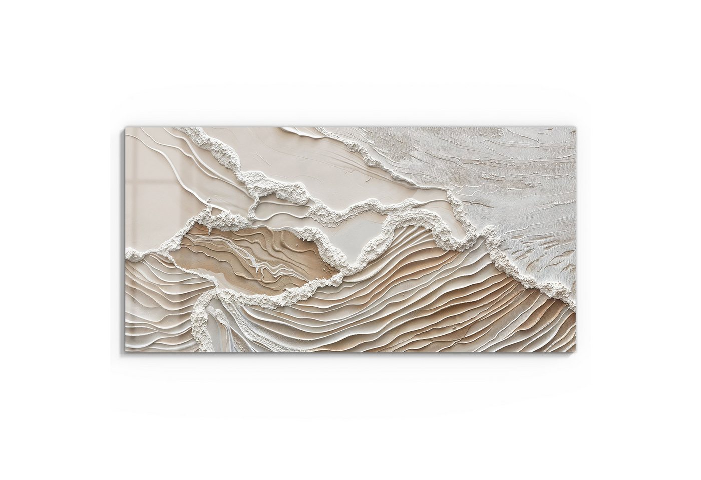 DEQORI Glasbild 'Sandwellenzauber', 'Sandwellenzauber', Glas Wandbild Bild schwebend modern – Bild 2 von 5