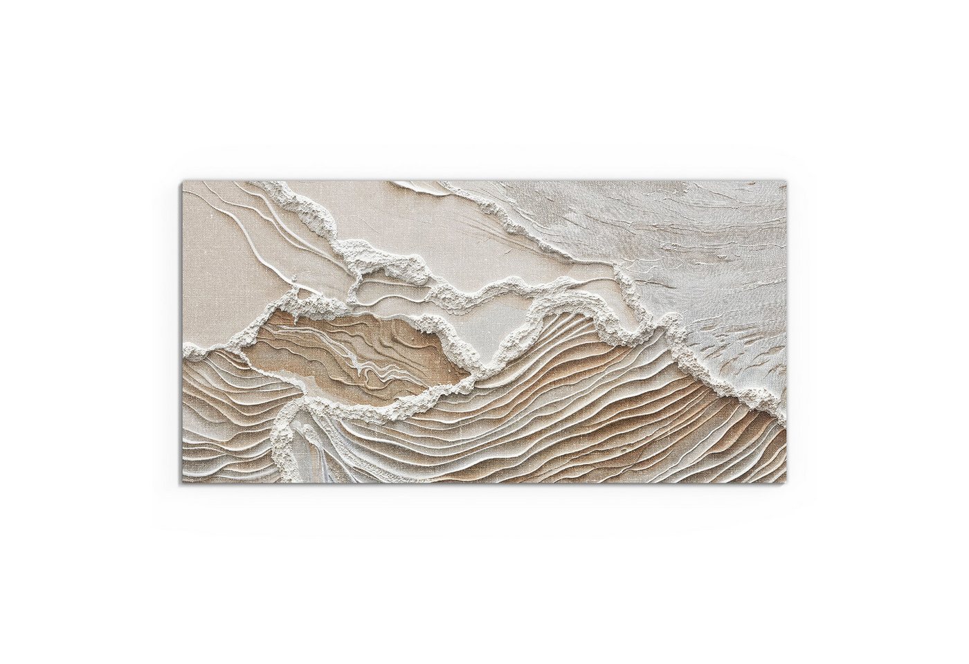 DEQORI Leinwandbild 'Sandwellenzauber', 'Sandwellenzauber', Hybrid Leinwand Bild Wandbild flach modern – Bild 2 von 5