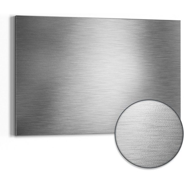 DEQORI Magnettafel 'Gebürsteter Stahl', Metall Whiteboard für alle Magnete, Magnetboard magnetisch