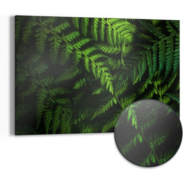 DEQORI Magnettafel 'Grüne Stille', Metall Whiteboard für alle Magnete, Magnetboard magnetisch