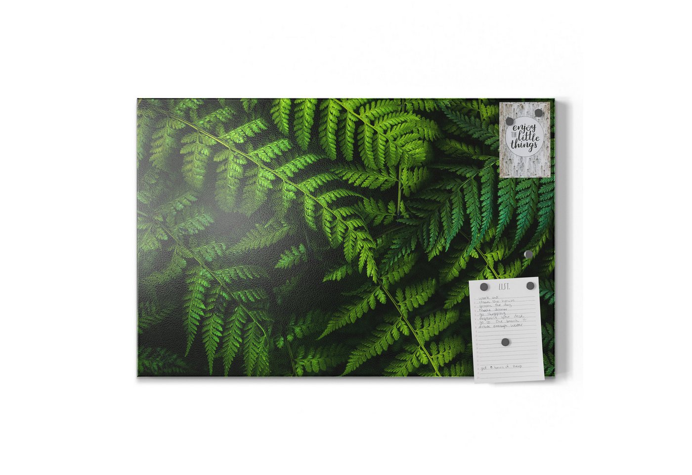 DEQORI Magnettafel 'Grüne Stille', Metall Whiteboard für alle Magnete, Magnetboard magnetisch – Bild 2 von 5