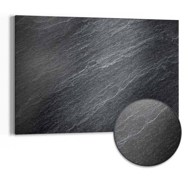 DEQORI Magnettafel 'Klassischer Schieferstein', Metall Whiteboard für alle Magnete, Magnetboard magnetisch