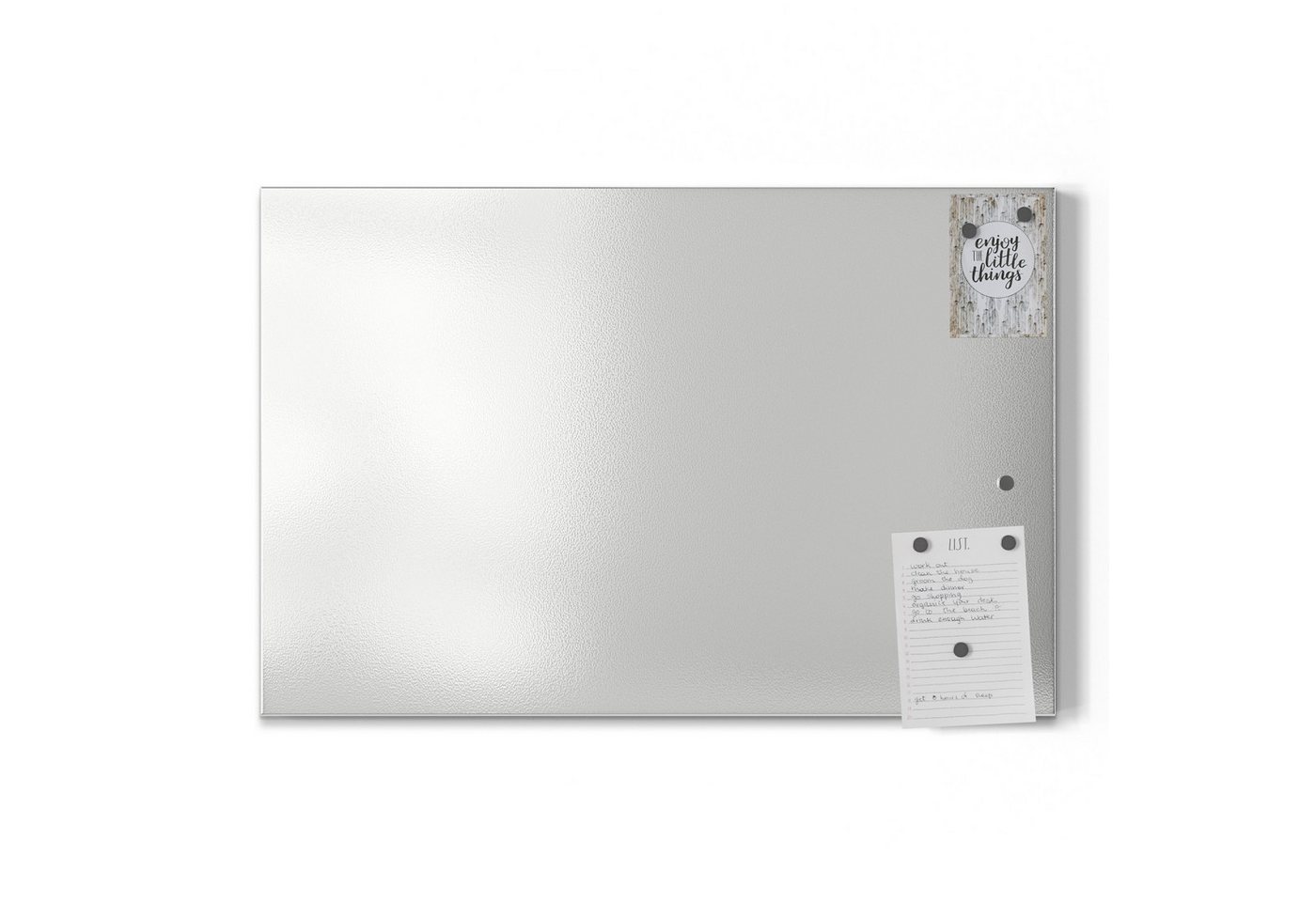 DEQORI Magnettafel 'Unifarben - Hellgrau', Metall Whiteboard für alle Magnete, Magnetboard magnetisch – Bild 2 von 5