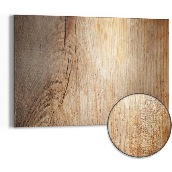 DEQORI Magnettafel 'Zeitlose Holzstruktur', Metall Whiteboard für alle Magnete, Magnetboard magnetisch