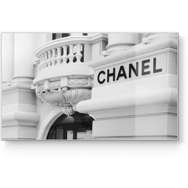 DEQORI Schneidebrett 'Chanel Eleganz', Glas, Platte Frühstücksbrett Schneideplatte