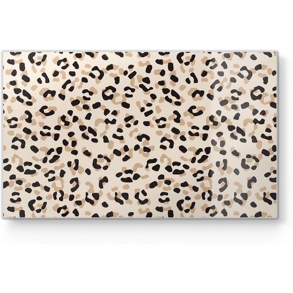 DEQORI Schneidebrett 'Leopardenglanz', Glas, Platte Frühstücksbrett Schneideplatte
