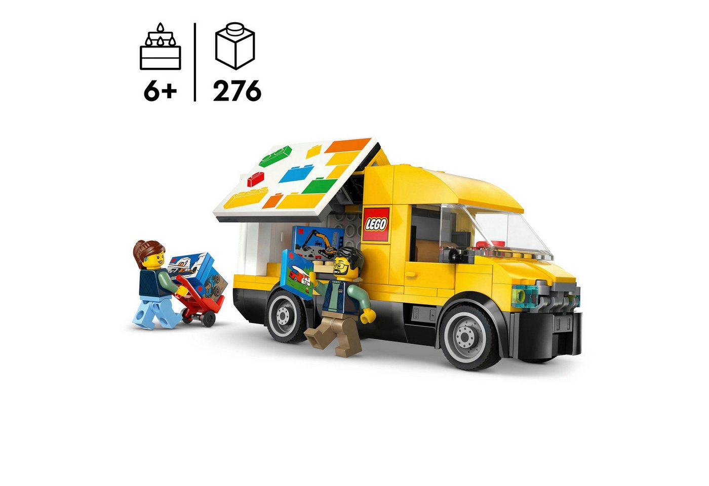 LEGO® Der LEGO Lieferwagen (60500), LEGO City Konstruktionsspielsteine, (276 St), Made in Europe – Bild 3 von 5