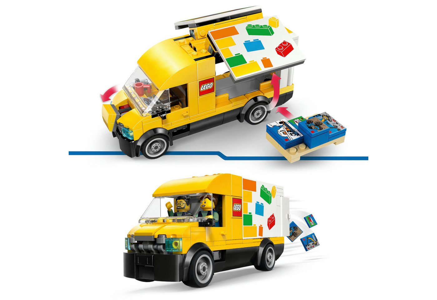 LEGO® Der LEGO Lieferwagen (60500), LEGO City Konstruktionsspielsteine, (276 St), Made in Europe – Bild 4 von 5